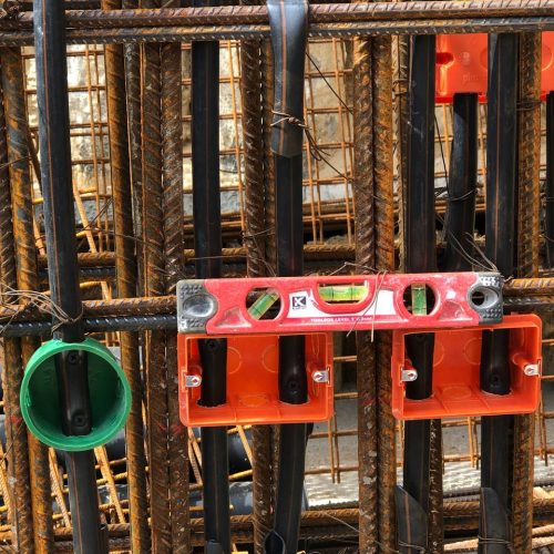 הכנה ליציקת קירות